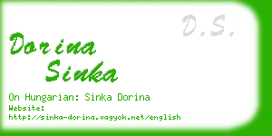 dorina sinka business card